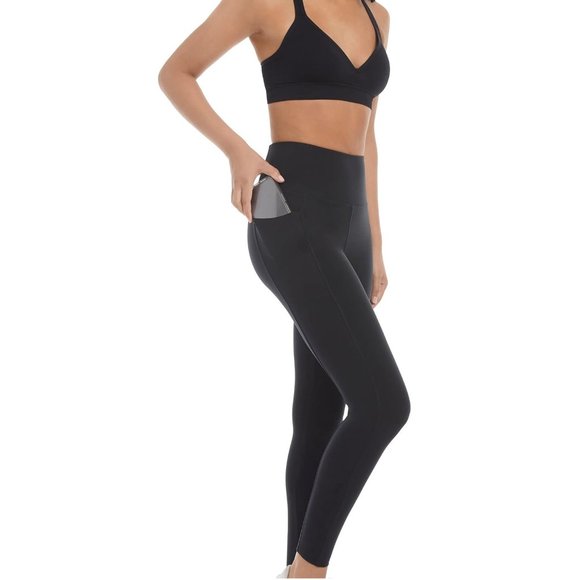 NWT Danskin Women Bonded High Rise Conture Leggings Black Salt Sz S $60 EE276 - Picture 3 of 3